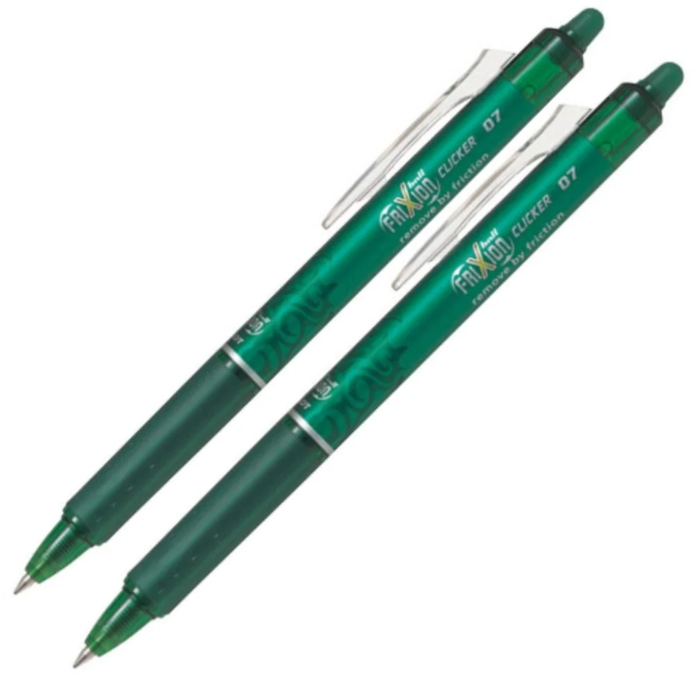 Pilot Frixion Clicker gumovacie pero 0.7 mm, zelená 2ks-Pilot