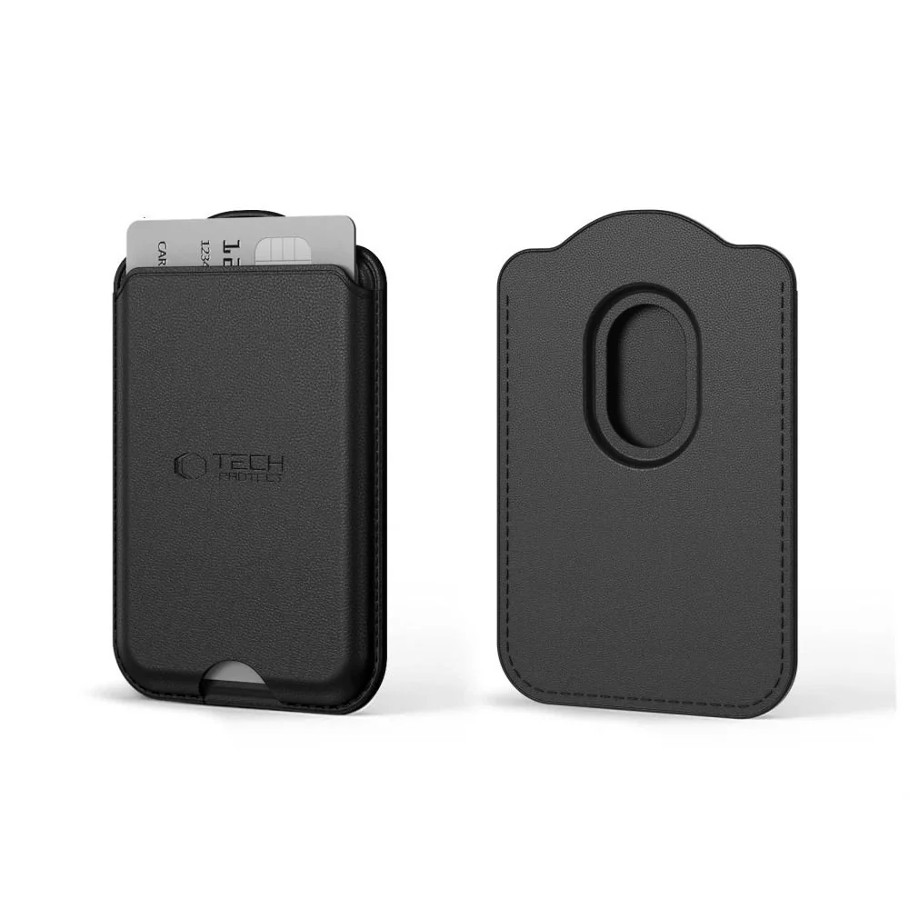 Tech-Protect CH02 MagWallet MagSafe obal na kartu na mobil, čierny