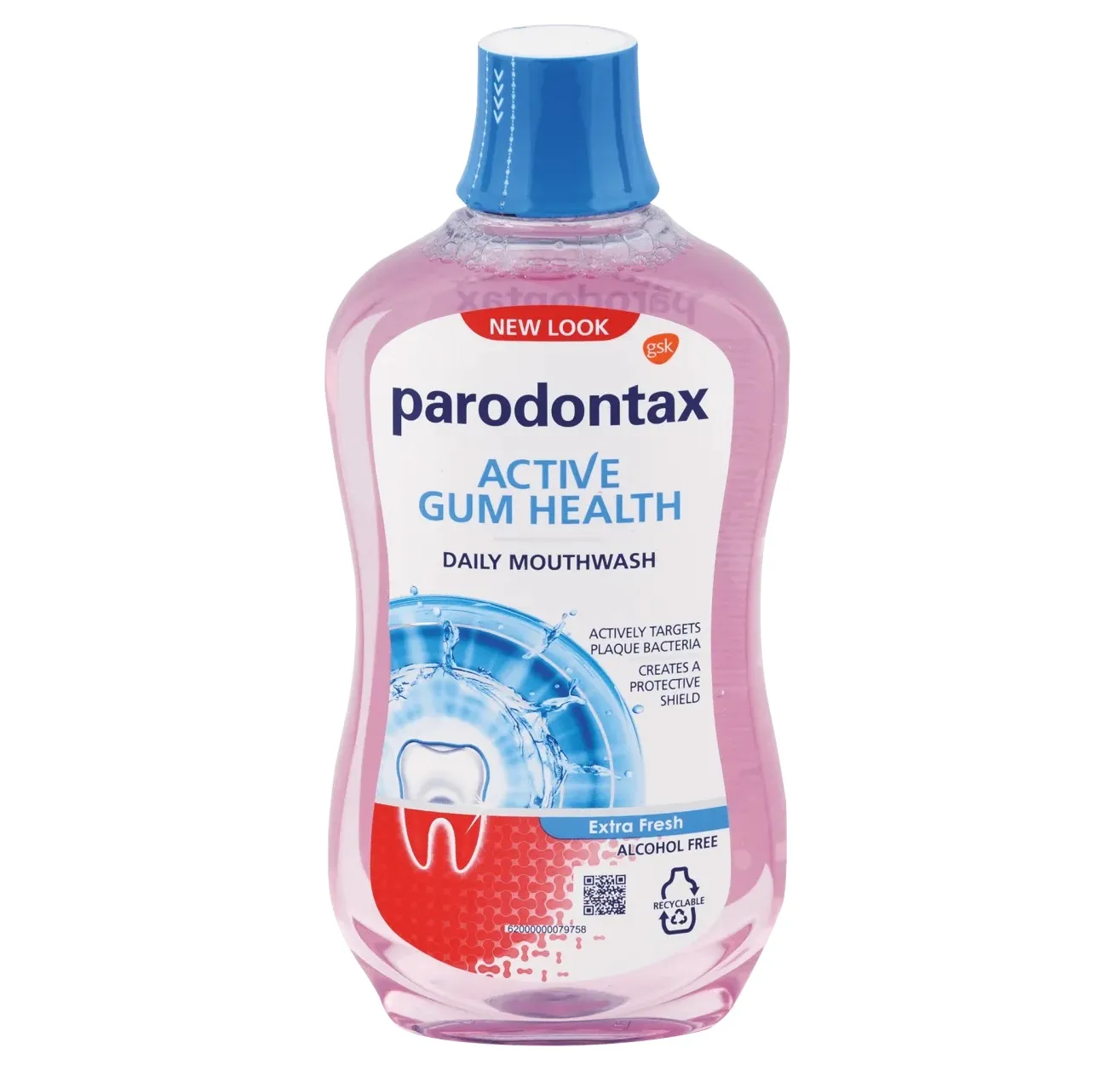 Parodontax DAILY GUM CARE EXTRA FRESH 1x500 ml, ústna voda proti zubnému povlaku