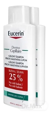 Eucerin DermoCapillaire Gélový Šampón 2×250 ml, šampón
