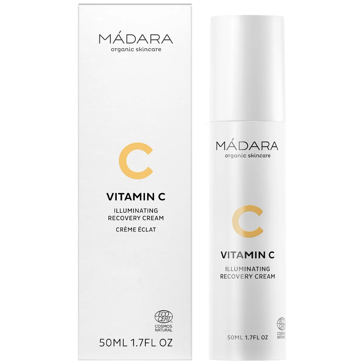 Mádara Rozjasňujúci Pleťový Krém S Vitamínom C 1×50 ml, hydratačný krém