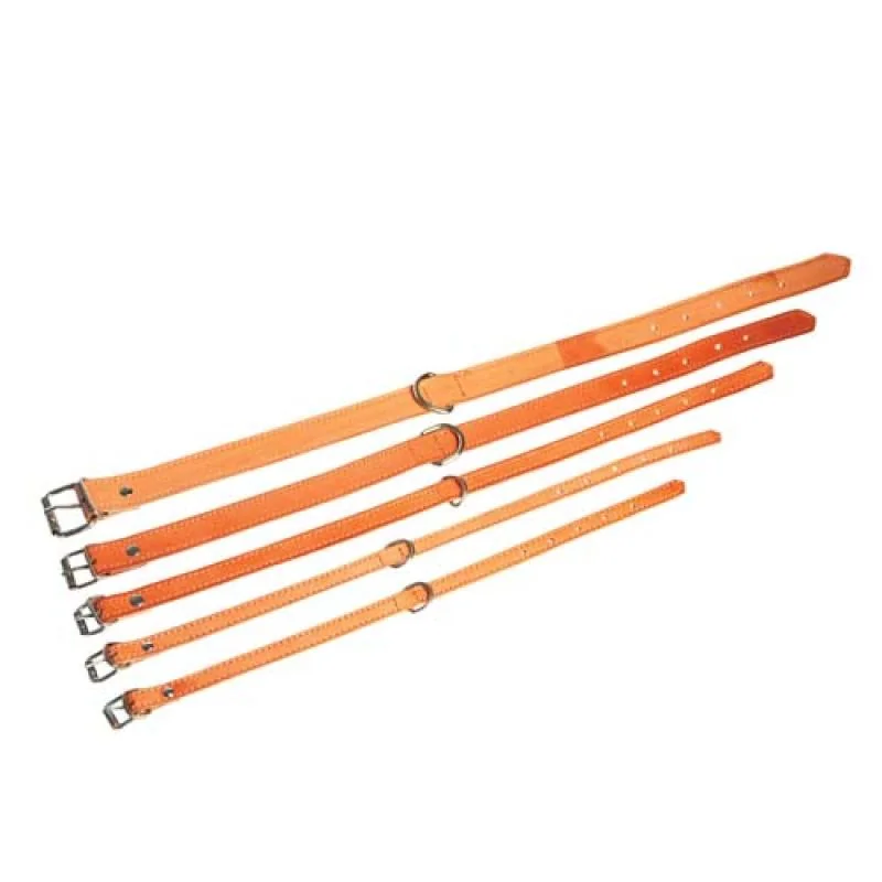 COBBYS PET Obojok z pravej kože podšitý 40cm/10mm prírodná hnedá