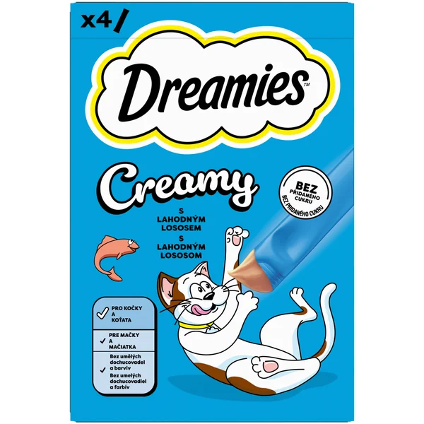 Dreamies Creamy s lososom 4 x 10 g
