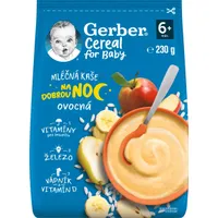 Gerber Cereal Mliečna KAŠA Dobrú noc Ovocná; (od ukonč. 6. mesiaca)