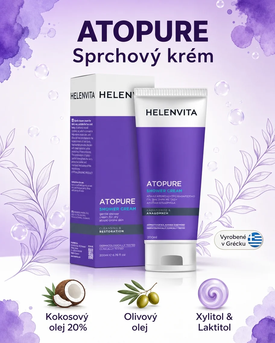 Helenvita Atopure Sprchový krém na tvár a telo 200 ml pre atopickú pokožku