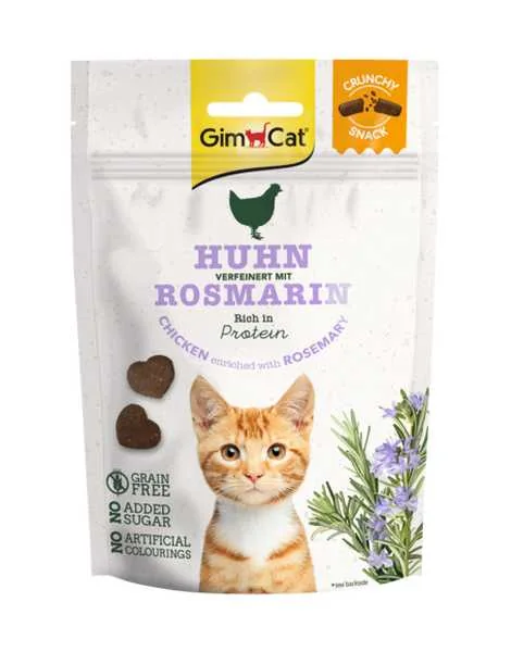 Gimcat Crunchysnacks Kura s Rozmarínom 1×50 g, maškrta pre mačky