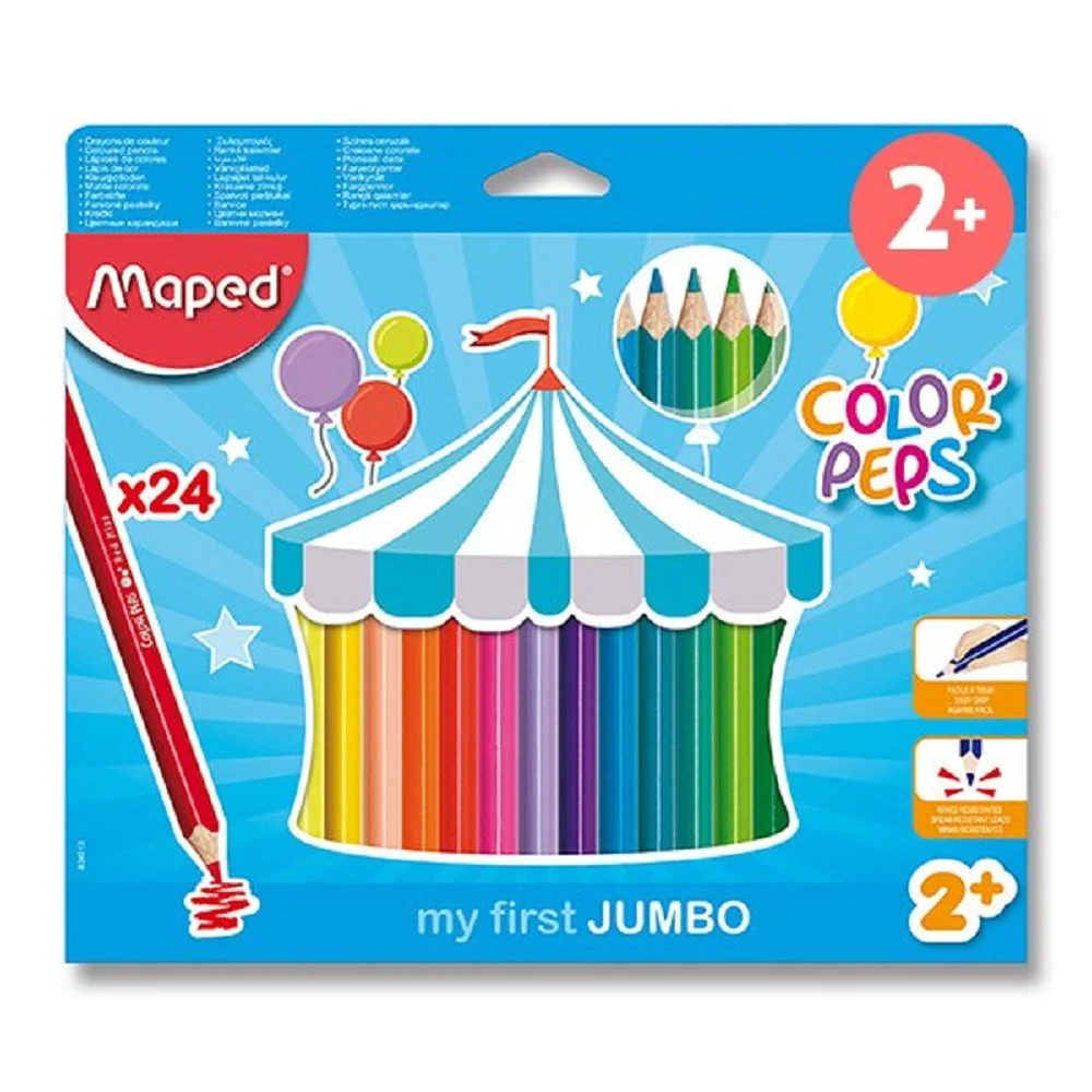Pastelky JUMBO 3HR Color Peps 24 ks