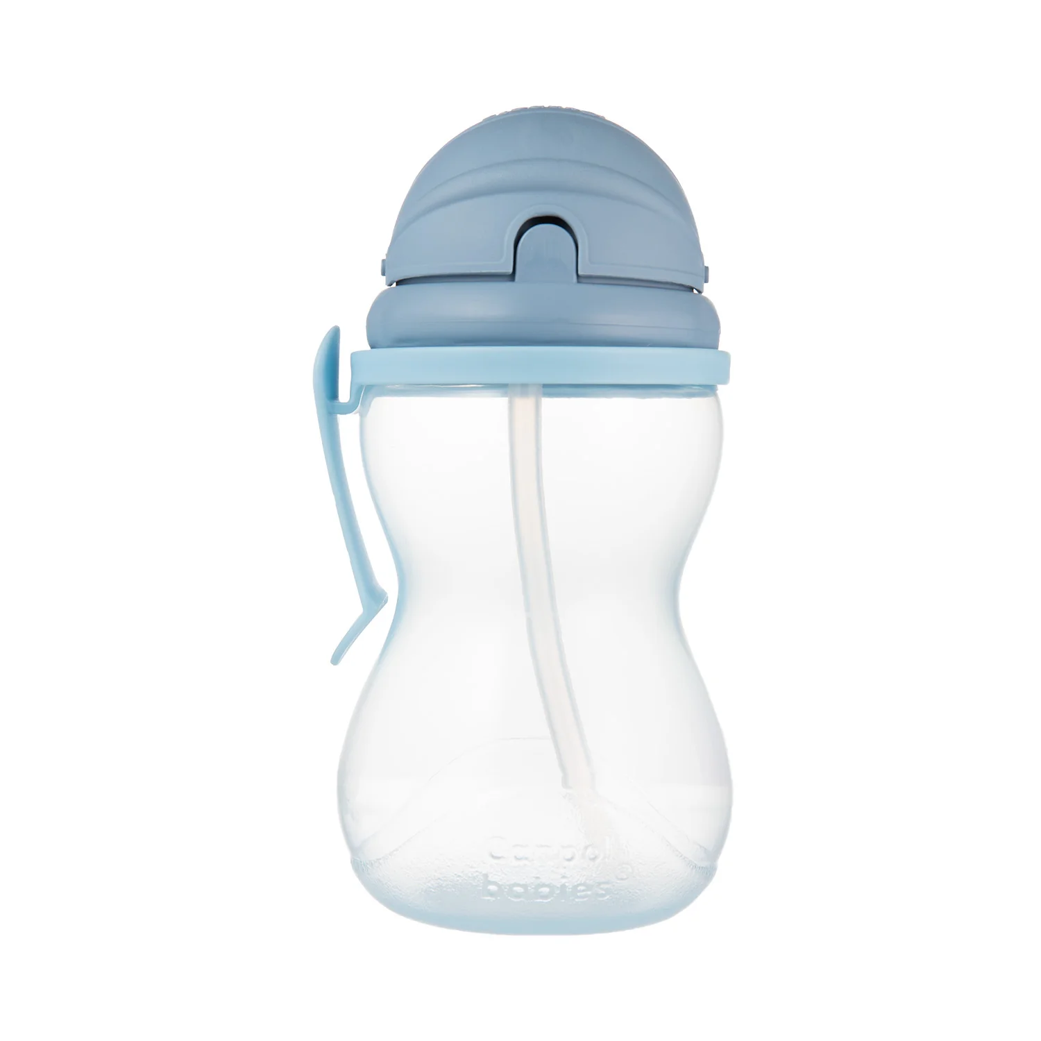 Canpol babies Športová fľaša so silikónovou slamkou 370ml 12m+ modrá 1 ks