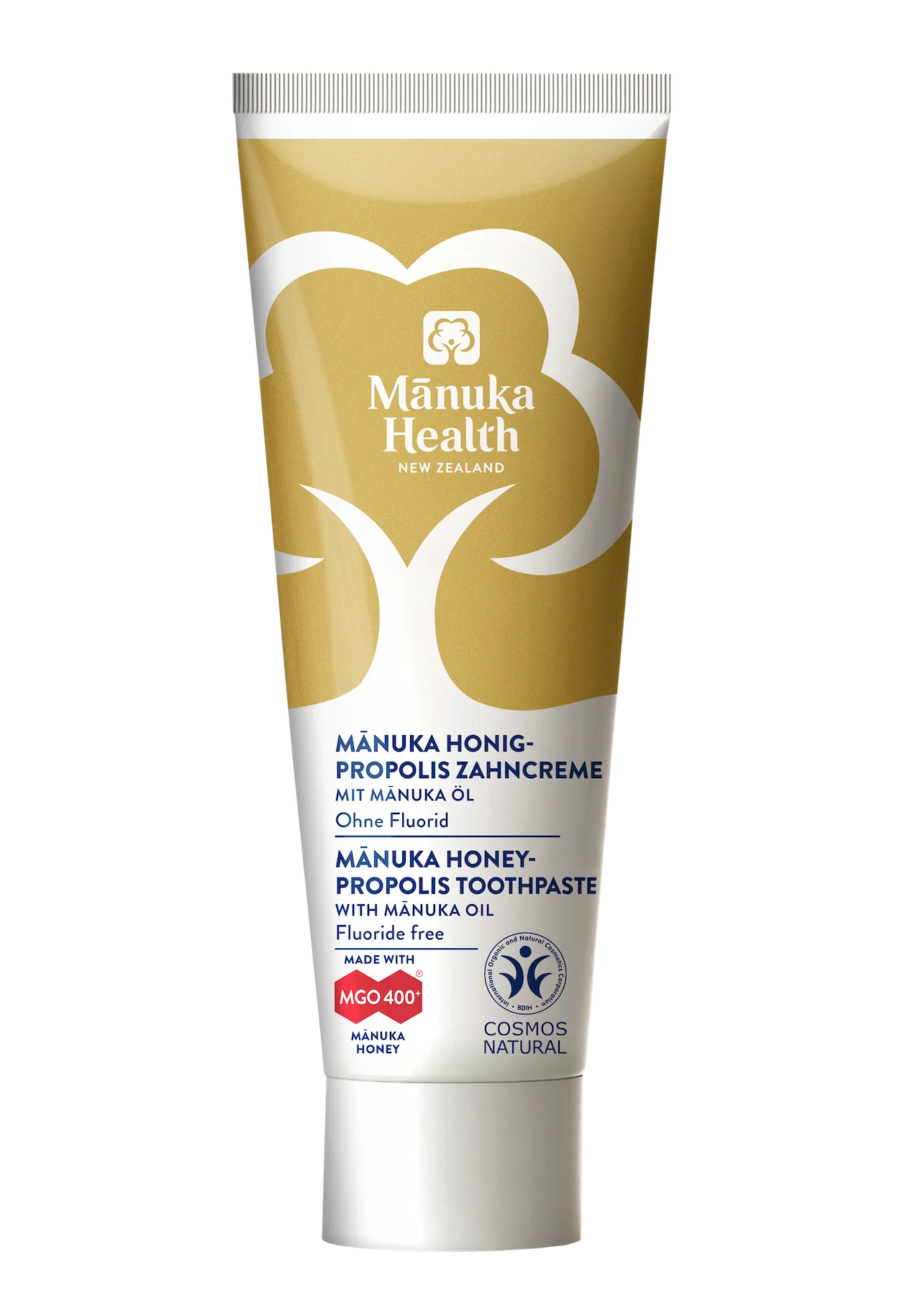 Manuka Zubná pasta MGO 400+ bez fluoridu s propolisom 75 ml