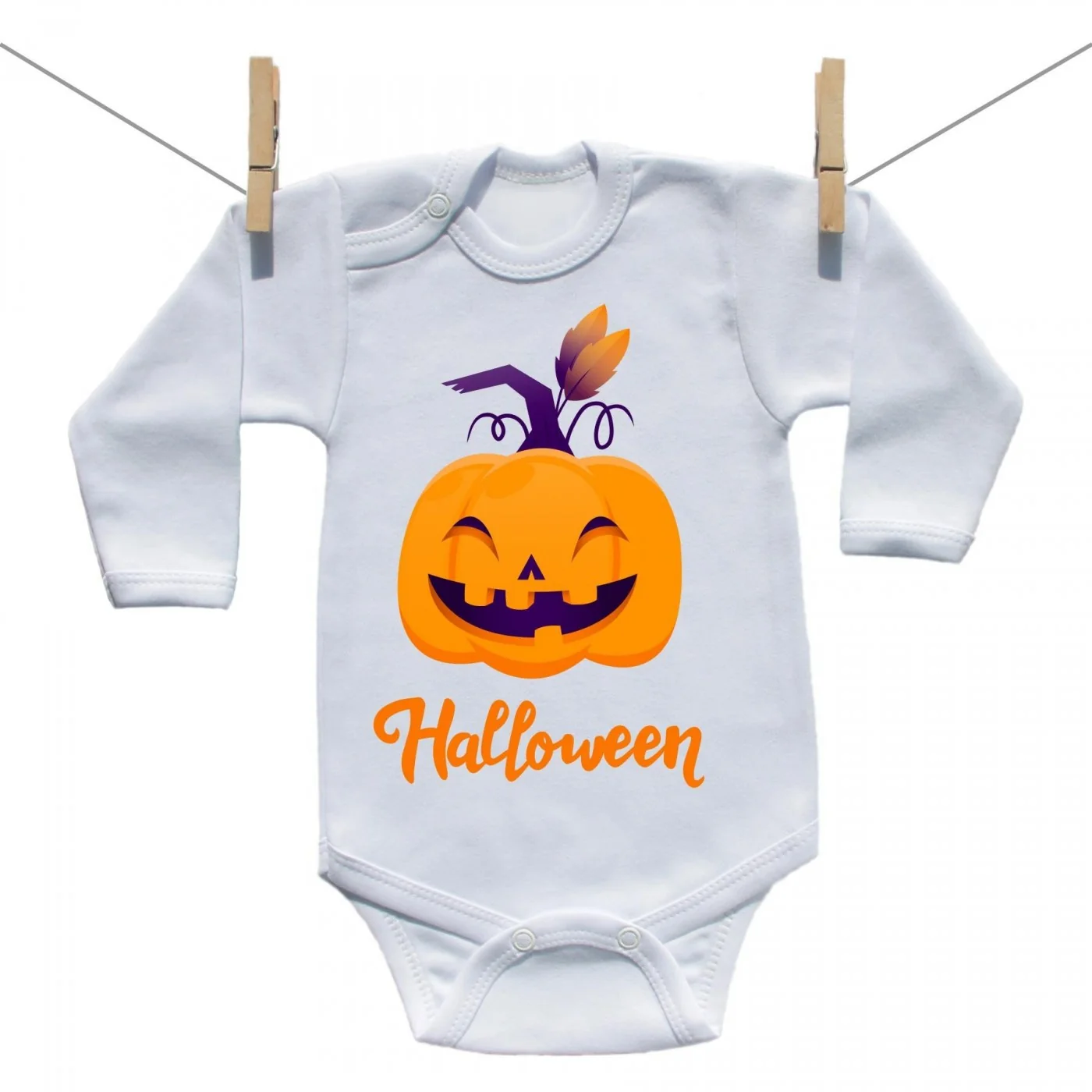 Boodyy Body s dlhým rukávom Halloween tekvica Veľkosť: 62