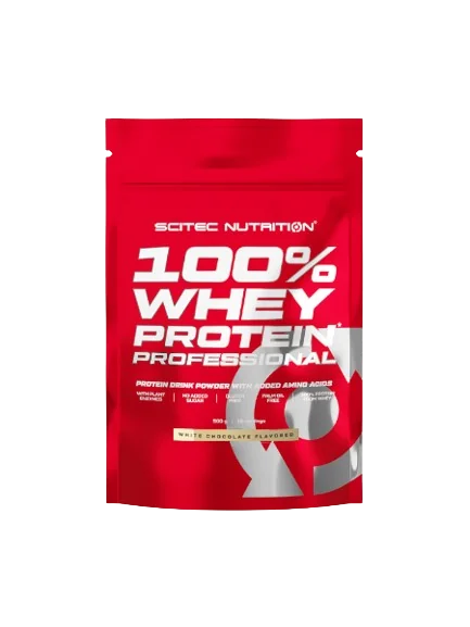 Scitec Nutrition 100% Whey Protein Professional biela čokoláda 1×500 g, srvátkový proteín