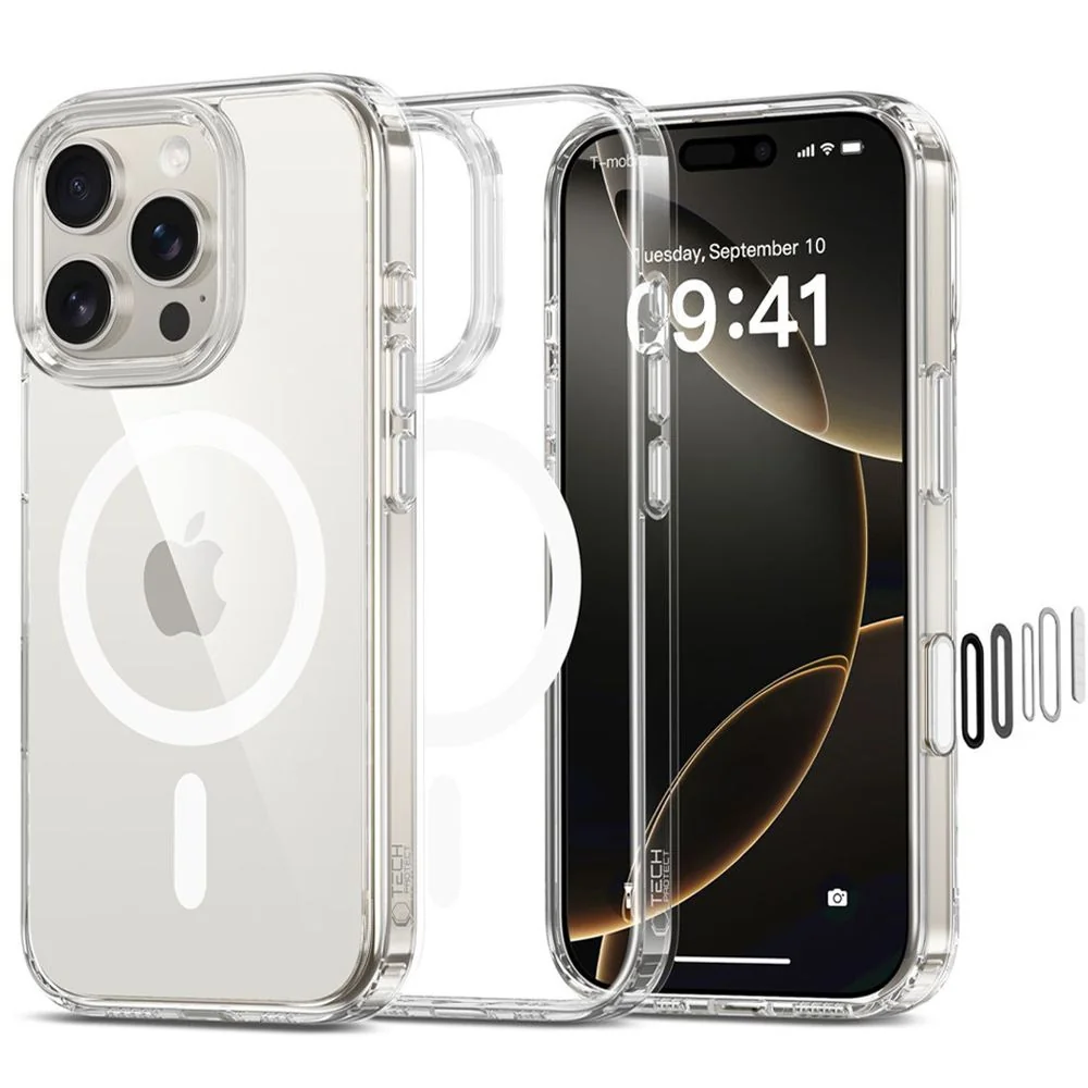 Tech-Protect FlexAir Hybrid CC MagSafe kryt na iPhone 16 Pro Max, prie svitný