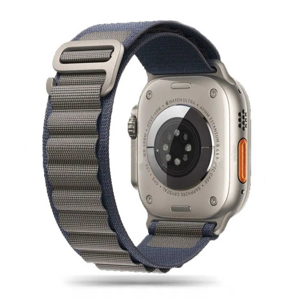 Tech-Protect Nylon remienok na Apple Watch 42/44/45/49mm navy / gray
