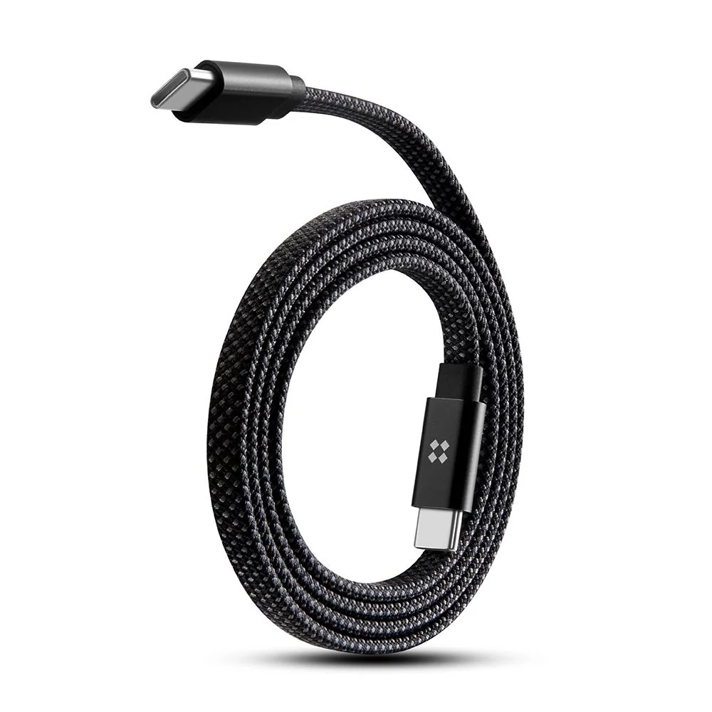 Magnetický Type-C kábel 240W - 1 m - Čierna 1 x 1m, opletený nylon
