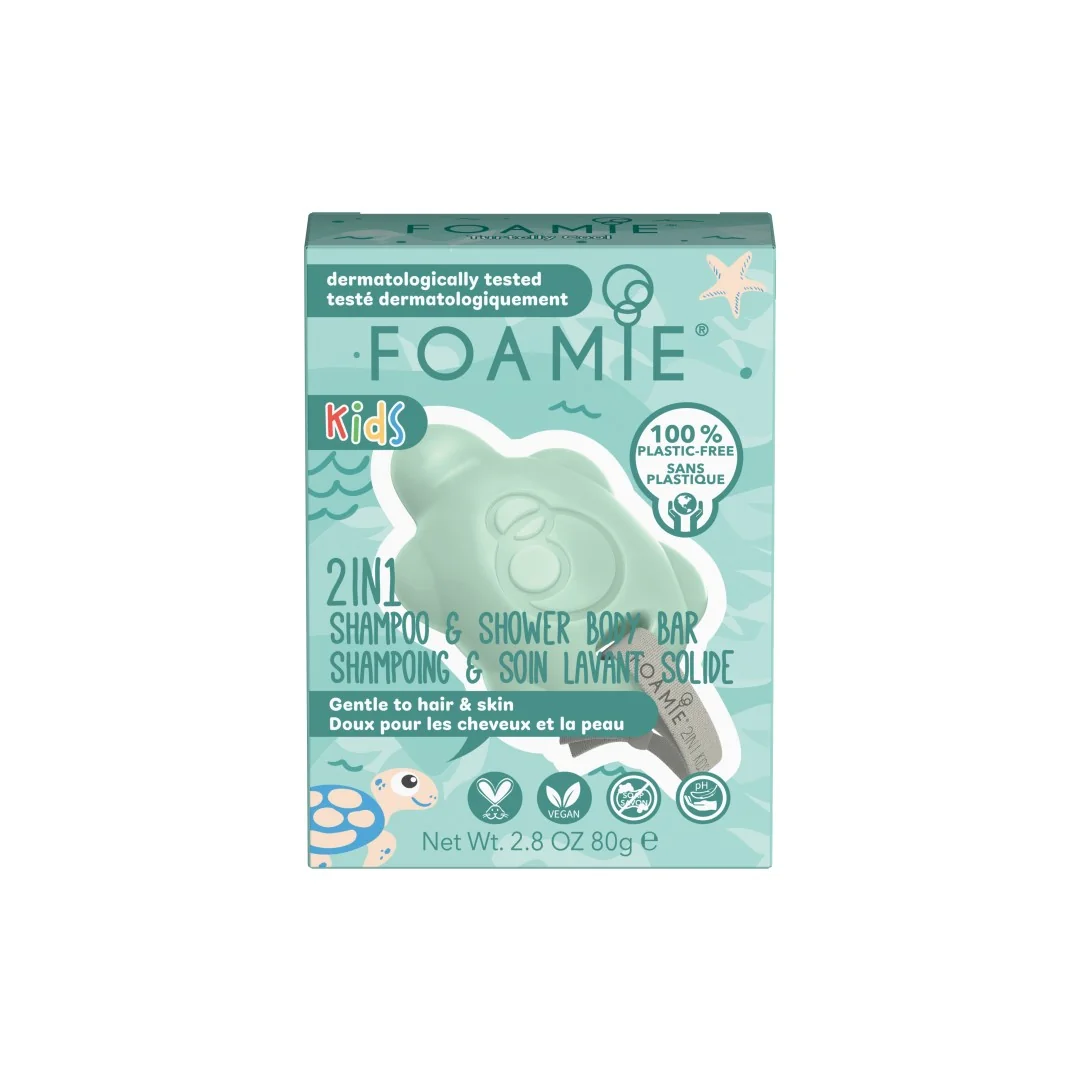 Foamie 2in1 Tuhá sprchová starostlivosti pre deti Mango & Coconut 1×80 g, sprchový gél 2v1