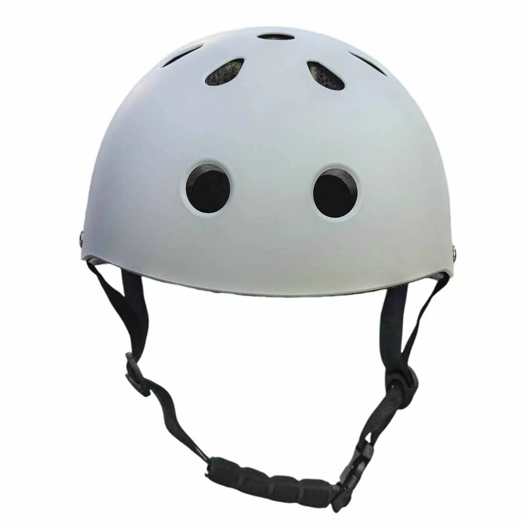 Detská cyklistická prilba s LED, veľkosť M 55–58 cm, tmavosivá
