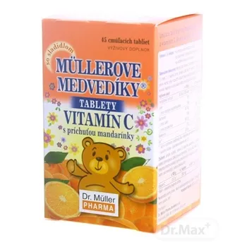 MÜLLEROVE medvedíky - vitamín C 1×45 tbl, s príchuťou mandarínky