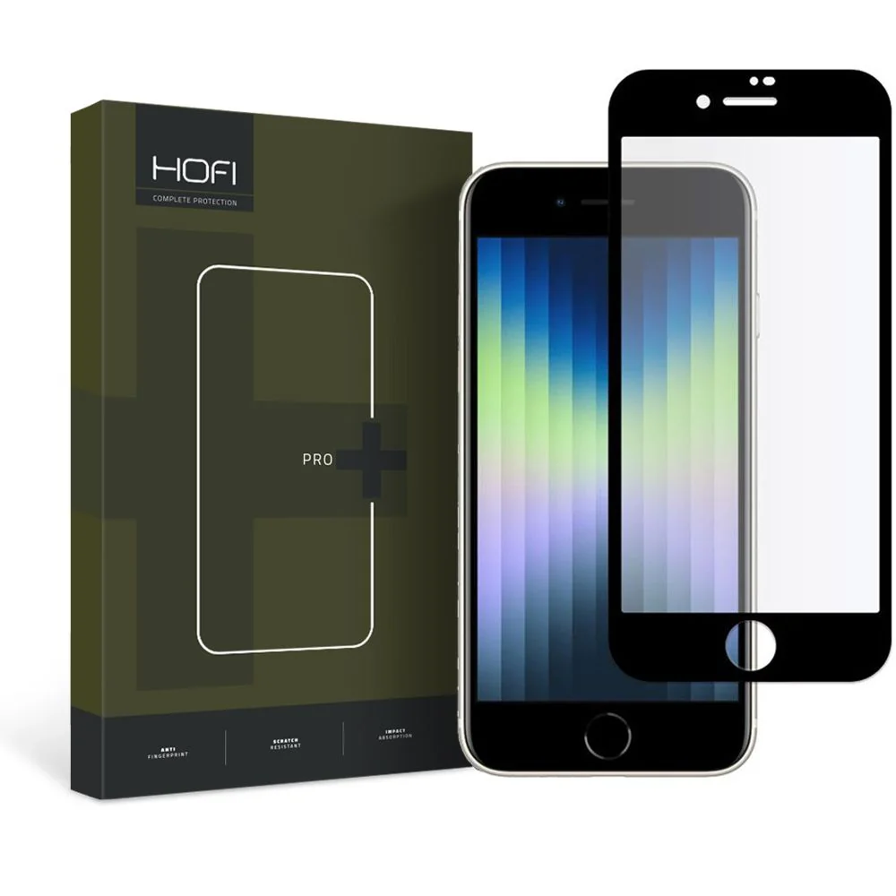 HOFI Tempered Glass Pro ochranné sklo na iPhone 7 / 8 / SE 2020 / 2022, čierne , čierne