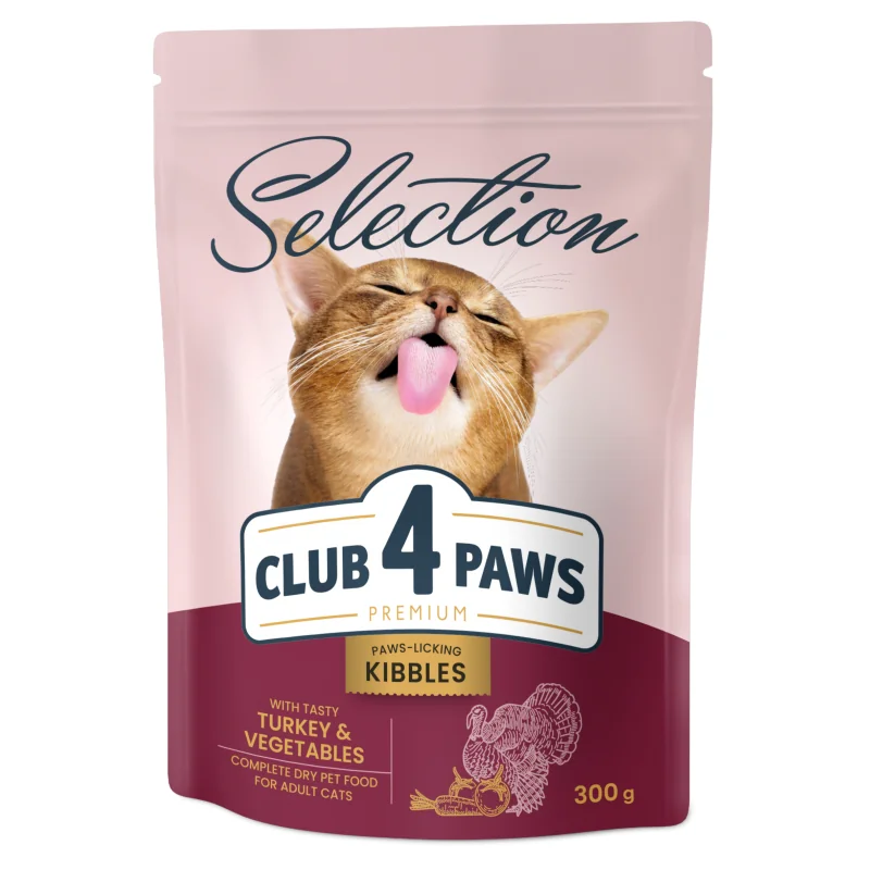 CLUB 4 PAWS Premium pre dospelé mačky - morka a zelenina 300 g (5468) 