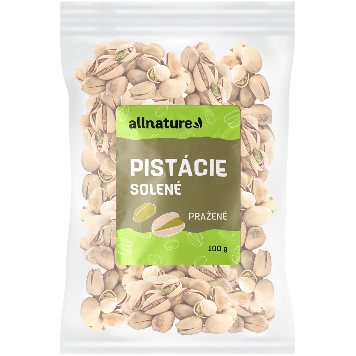 Allnature Pistácie Pražené Solené 100g 1×100 g, solené pistácie
