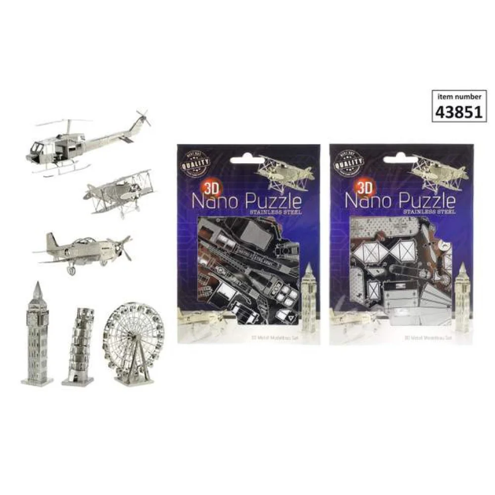 Kovové 3D modely puzzle na montáž, Nano -