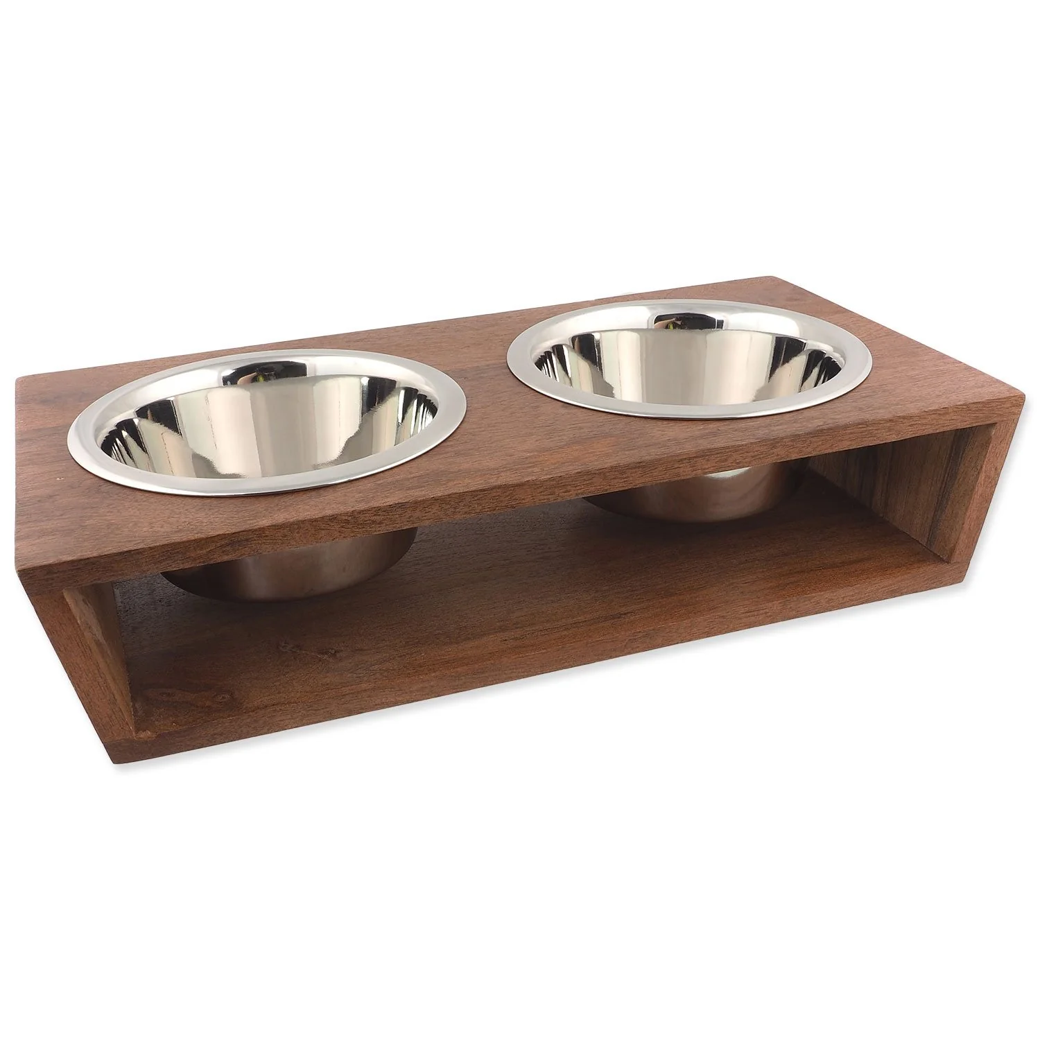 Misky nerez s dreveným stojančekom 2x840ml 2x840ml
