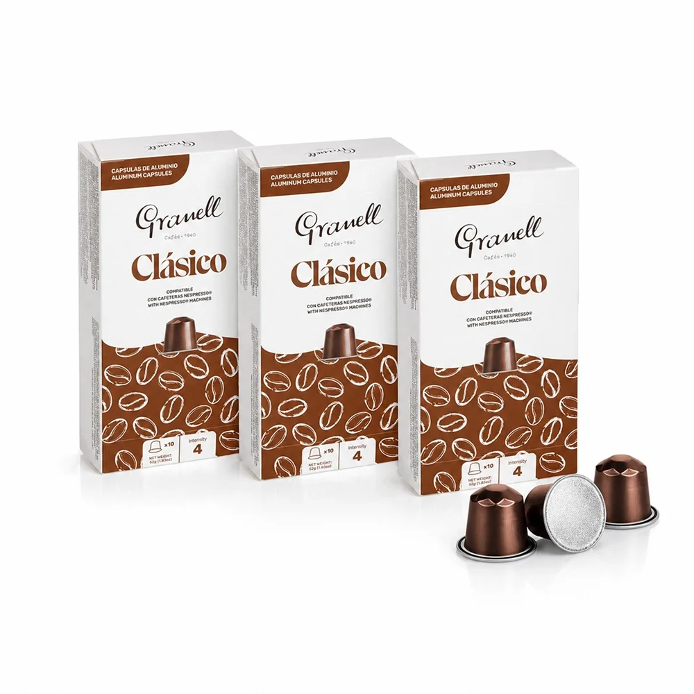 GRANELL Espresso Clásico, kapsule pre nespresso® 30 kapsúl, 100 % Robusta