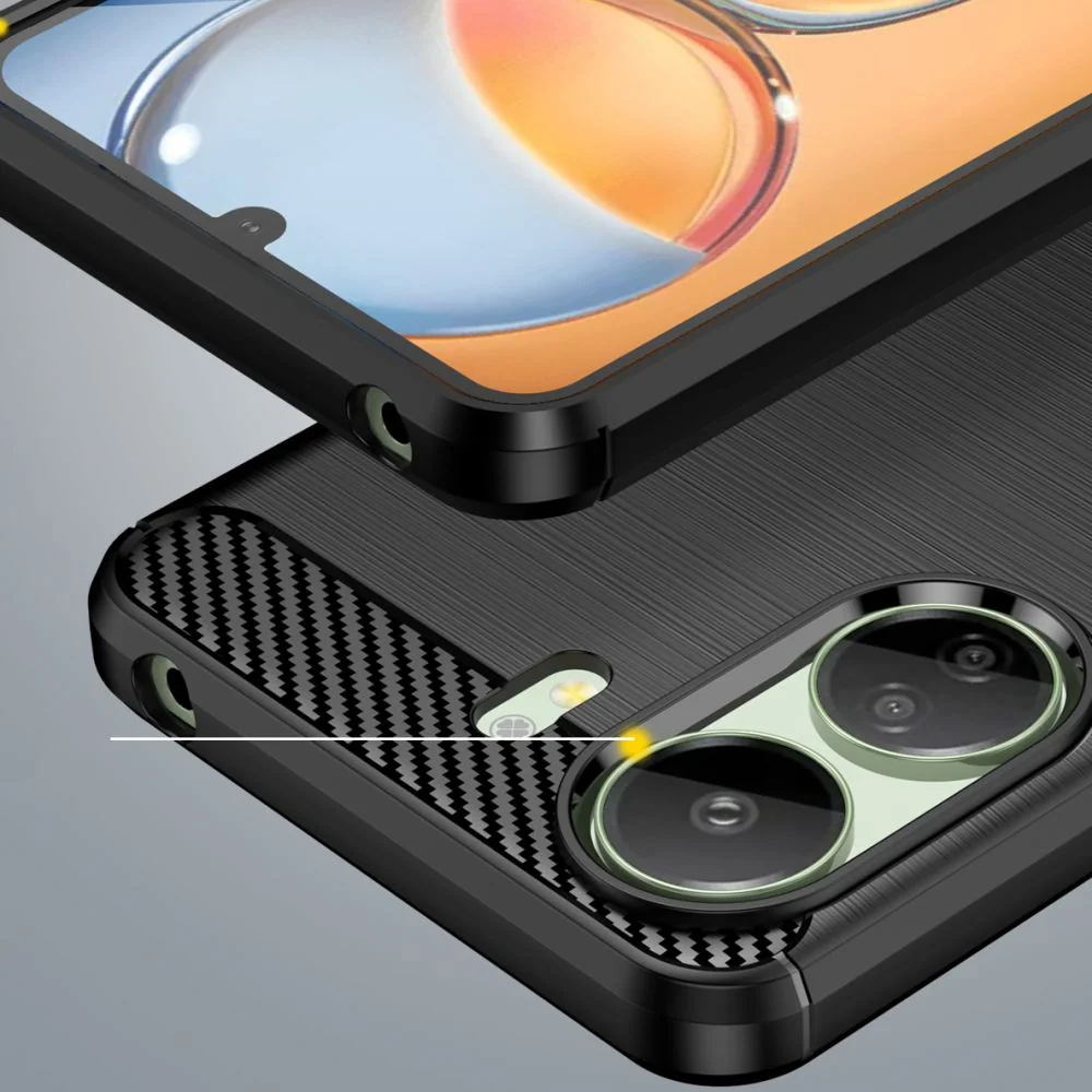 Tech-Protect Carbon kryt na Xiaomi Redmi 13C / Poco C65 čierny