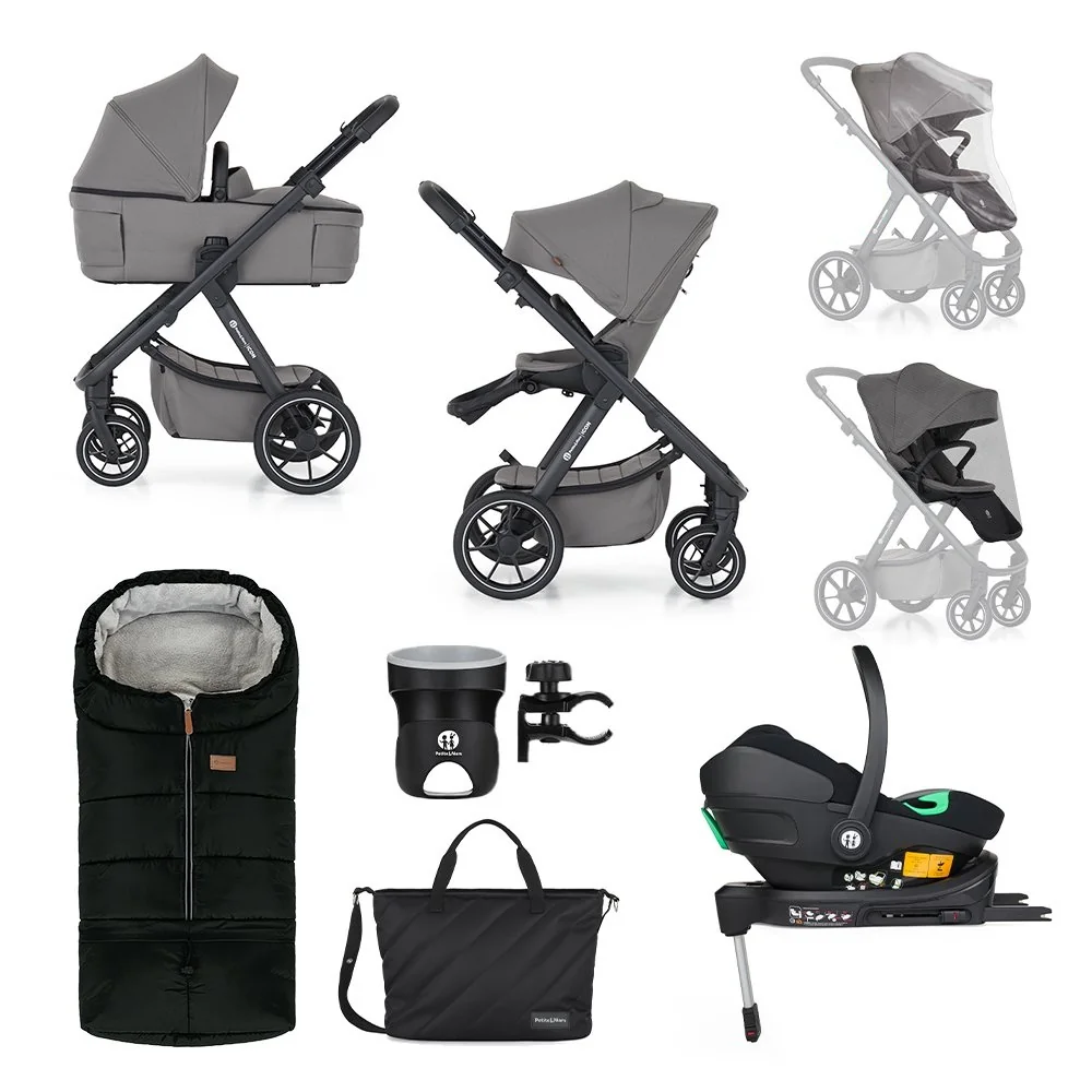 Kočík kombinovaný ICON 2v1 Dove Grey XXL RWS + Core Pro i-Size Black Grey + Báza