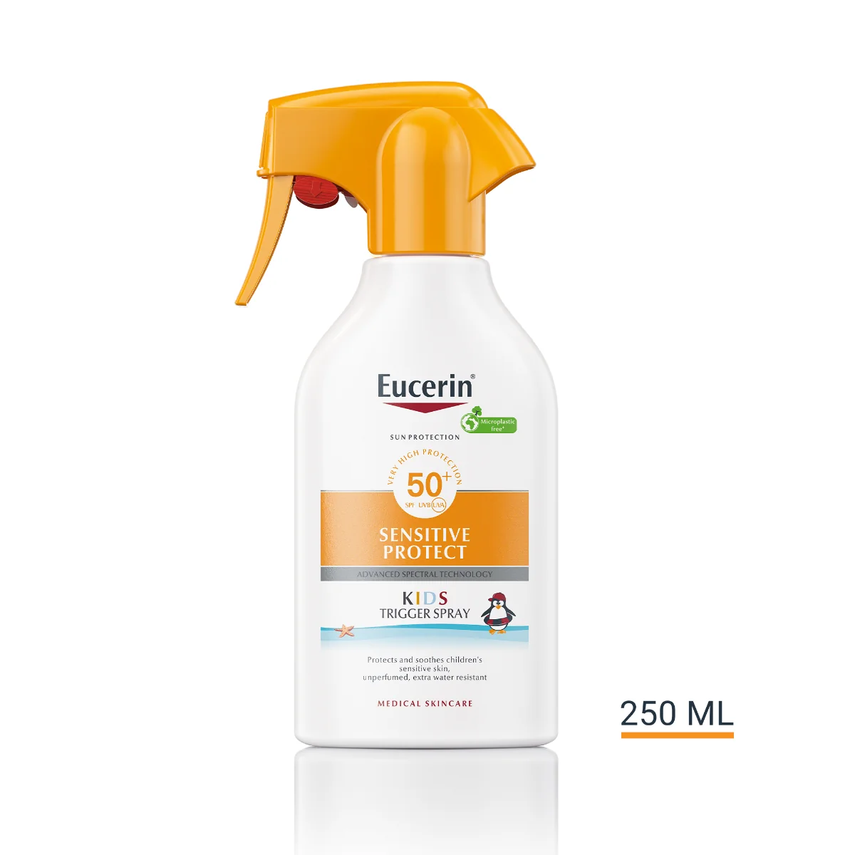Eucerin SUN Detský sprej na opaľovanie SENSITIVE PROTECT SPF 50+ 1×250 ml, detský sprej