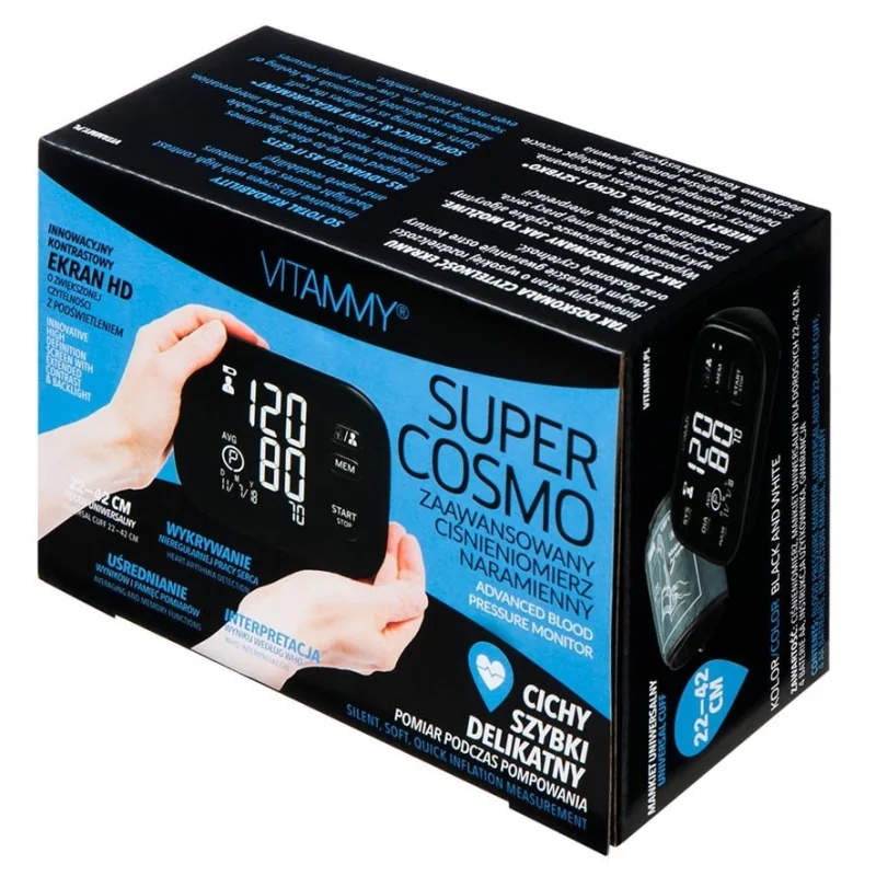 VITAMMY SUPER COSMO ramenný tlakomer čierny
