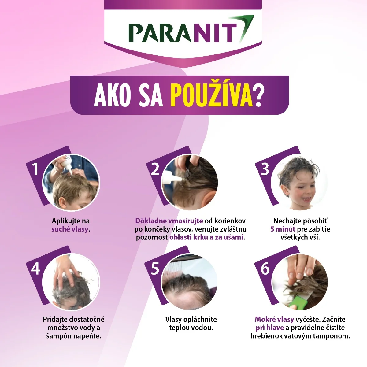 PARANIT Express Šampón + hrebeň 1×100 ml, prípravok proti všiam
