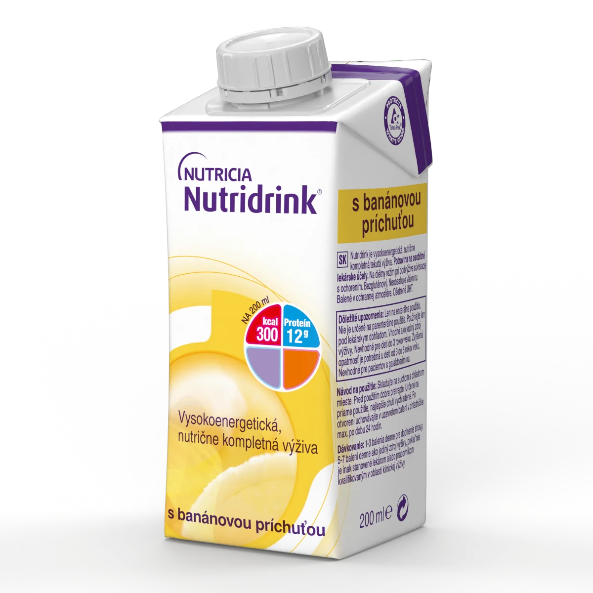 Nutridrink s banánovou príchuťou 1×200 ml, s banánovou príchuťou
