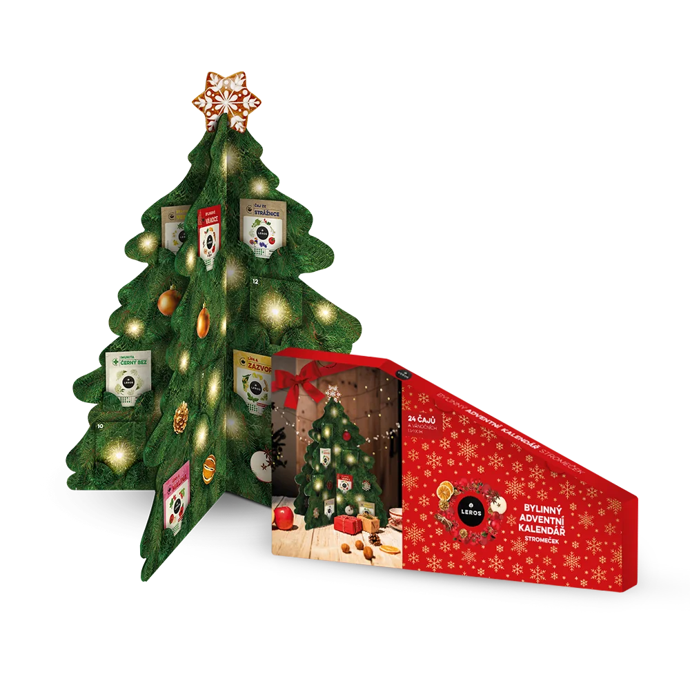 LEROS BYLINNÝ ADVENTNÝ KALENDÁR STROMČEK 4 1×1 ks, čajový set