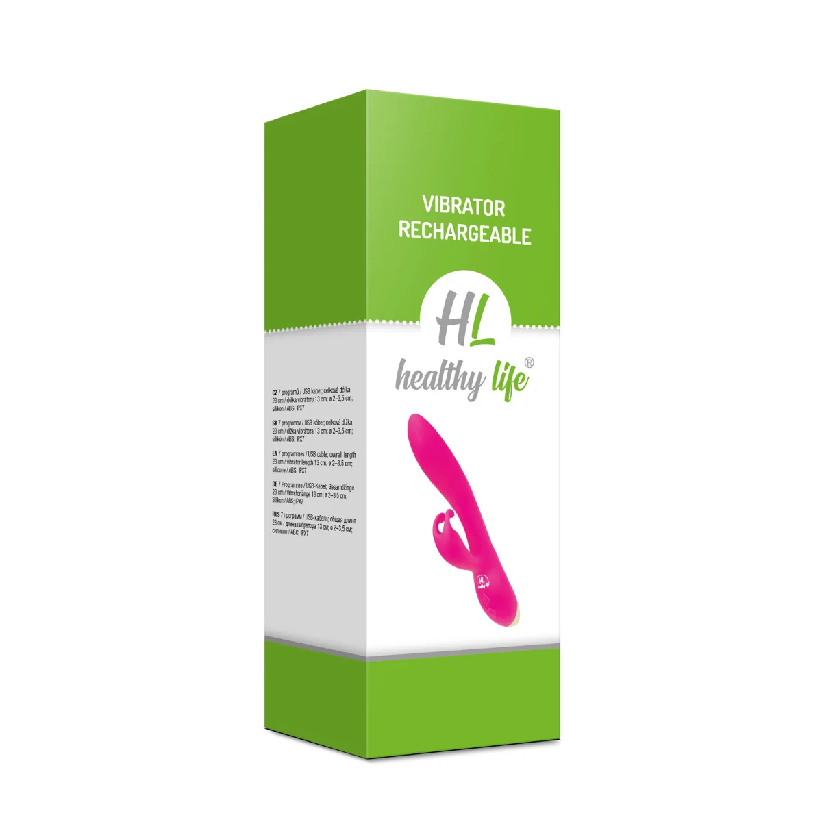 Healthy Life - Duálny vibrátor Claudio ružový 1×1 kus, vibrátor duálny