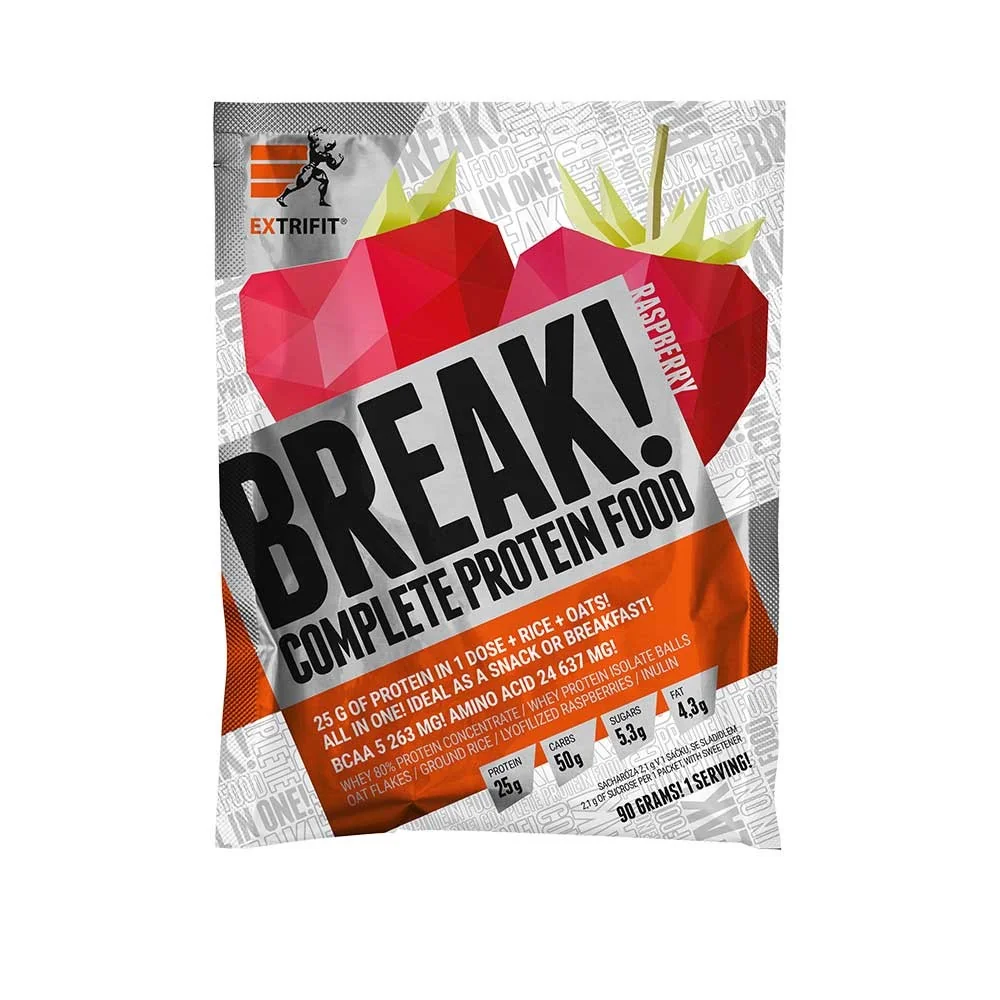 Extrifit BREAK! PROTEIN FOOD - malina, 90g