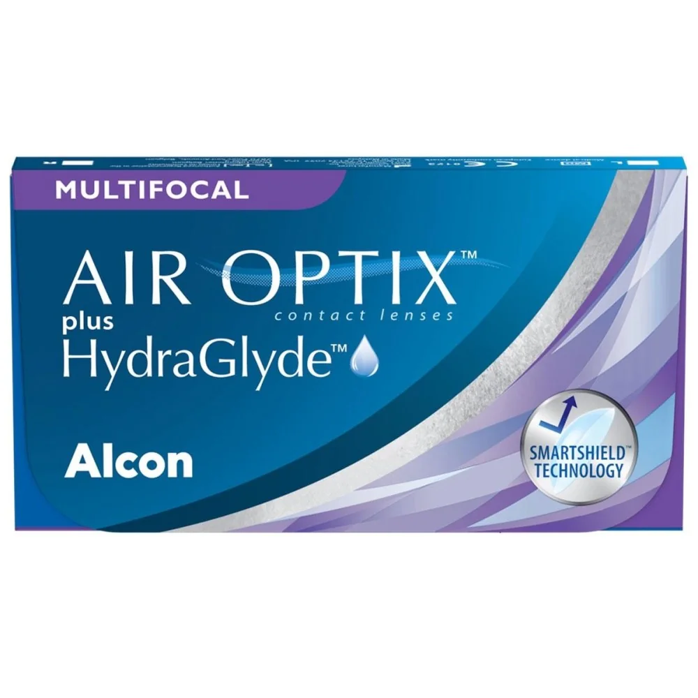 Mesačné Air Optix plus HydraGlyde Multifokálne (6 šošoviek) Dioptrie: 2.5, Zakrivenie: 8.6, Adícia: 1.25