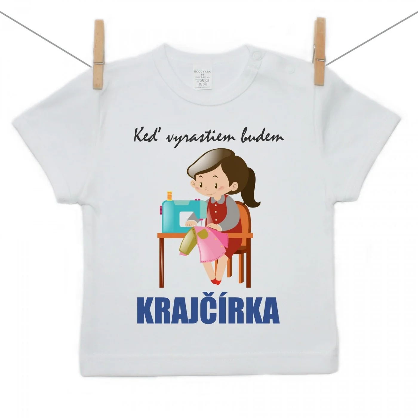 Boodyy Tričko s krátkym rukávom Keď vyrastiem budem krajčírka Veľkosť: 128