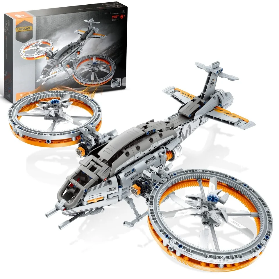 Vrtuľník mechanická stavebnica 817 dielikov