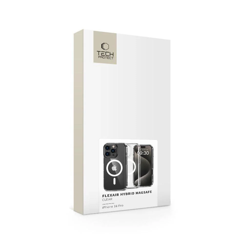 Priehľadný obal Tech-Protect Flexair Hybrid MagSafe pre iPhone 16 Pro