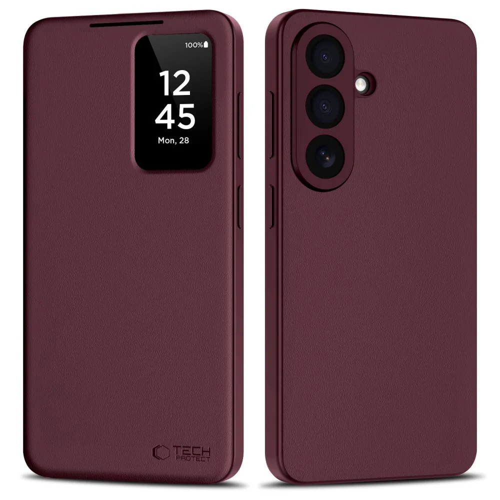 Tech-Protect Smart Wallet knižkové puzdro na Samsung Galaxy S26 Plus, mulberry mulberry
