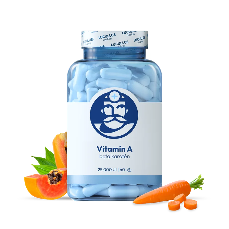 Dr. LUCULLUS Vitamín A 2× 60 kapsúl Beta karotén