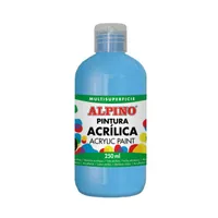 ALPINO Fľaša akrylové farby do školy  - Modrá azúrová