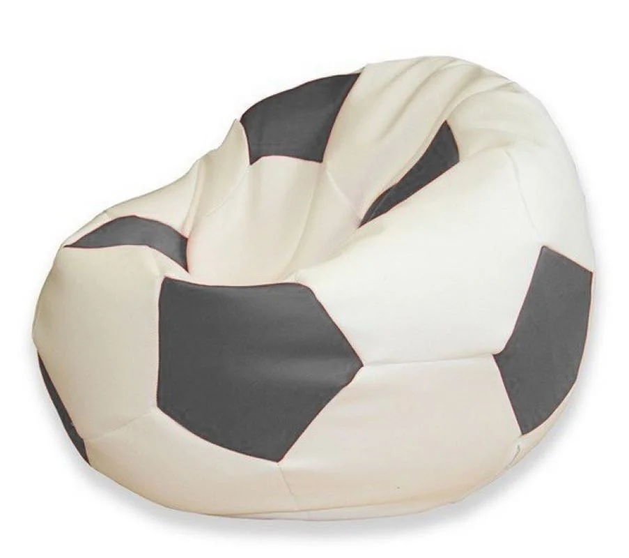 Sedací vak futbalová lopta bielosivá EMI