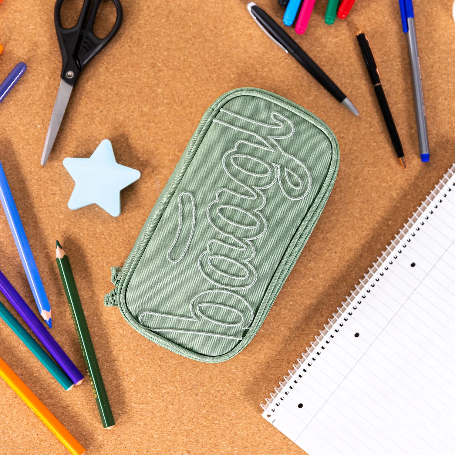 Baagl školský peračník etue na zips recyklovaný materiál