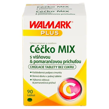 WALMARK Céčko MIX 1×90 tbl, vitamín C, (pomaranč+višňa)