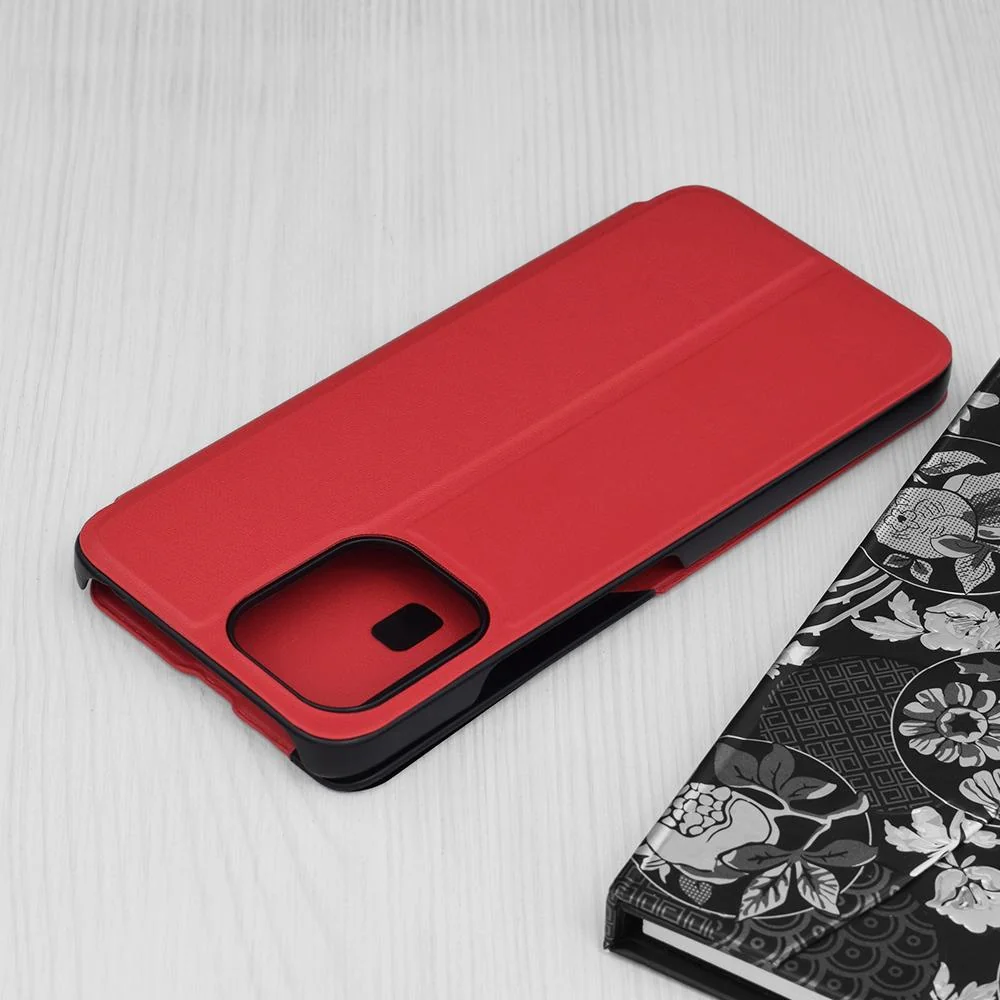Elegantné knižkové puzdro pre Xiaomi Redmi 12 4G/Redmi 12 5G - Červená Zabudovaný stojan