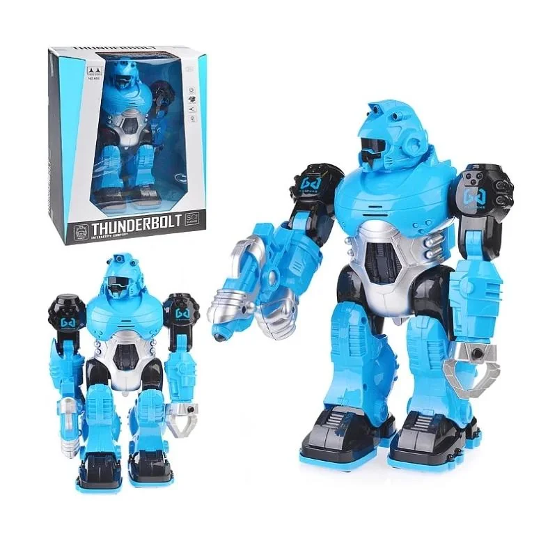 Robot Thunderbolt modrý s efektami 25cm