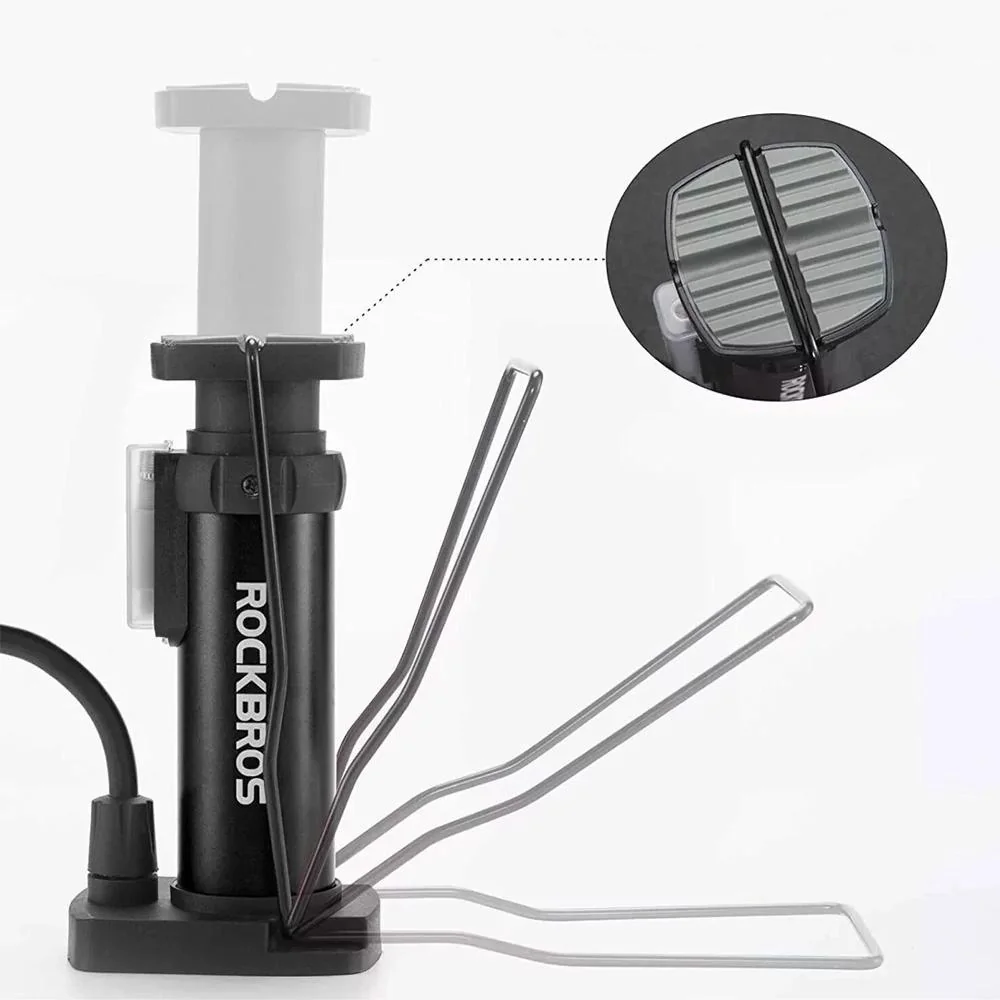 Rockbros Floor pumpa na bicykel s tlakomerom, čierna