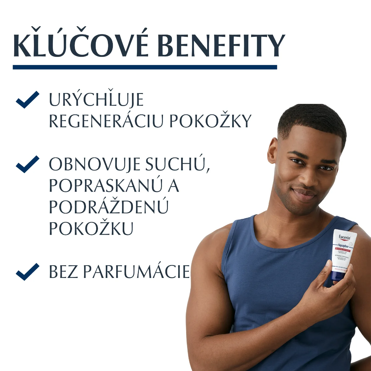 Eucerin Aquaphor Regeneračná masť 1×45 ml, obnova veľmi suchej pleti